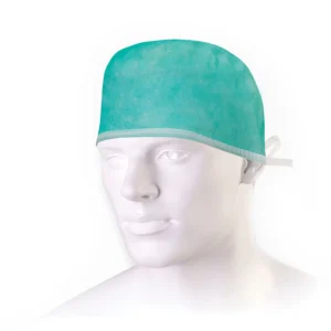 Medical cap with ties TOM, green,